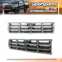 Superspares Chrome/Grey Grille for Mitsubishi Pajero NL 09/1997-04/2000