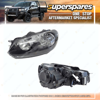 Superspares Left Headlight Halogen for Volkswagen Golf MK6 10/2008-07/2013