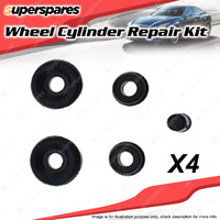 4 x Rear Wheel Cylinder Repair Kit for Daihatsu Delta 3100kg V138 V138RD