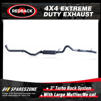 Redback 4x4 Exhaust Large Muffler No cat for Toyota Landcruiser 100 1HDFTE 00-07