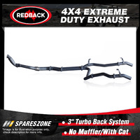 Redback 4x4 Exhaust No Muffler & cat for Toyota Landcruiser 76 1VD-FTV 03/07-on