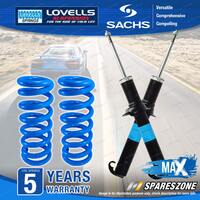 Front Sachs Max Shock Absorbers Lovells Raised Springs for Volkswagen Amarok 2H