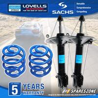Rear Sachs Shock Absorbers Lovells Super Low Springs for Holden Barina MF MH