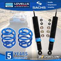Rear Sachs Shock Absorbers Lovells Sport Low Springs for Subaru Liberty BE BH