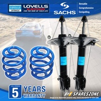 Rear Sachs Shock Absorbers Lovells Sport Low Springs for Subaru Liberty BR 2.5L