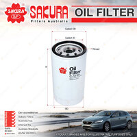 Sakura Spin-On Oil Filter for Asia COMBI 5.9L D6DA I6 12V OHV Bus 2000-2004