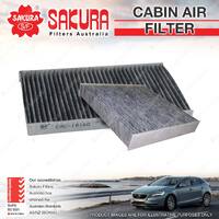 Front + Rear Sakura Cabin Filter for Nissan Elgrand E51 Petrol 3.5L V6 24V 02-10