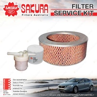 Sakura Oil Air Fuel Filter Service Kit for Ford Courier PC 2.6L 4WD Petrol 4cyl