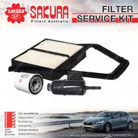 Sakura Oil Air Fuel Filter Service Kit for Honda Civic ES9 EU 00-06