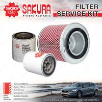 Sakura Oil Air Fuel Filter Service Kit for Ford Courier PC Econovan SGMW 2.2L