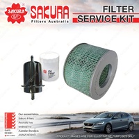 Sakura Oil Air Fuel Filter Service Kit for Landcruiser FJ60 FJ62 FJ73 FJ80 70 75