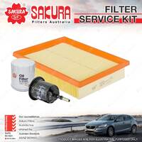 Sakura Oil Air Fuel Filter Service Kit for Citroen Xsara N6 H/Back 1999-2001