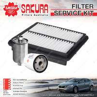 Sakura Oil Air Fuel Filter Service Kit for Daewoo Lanos A16DMS 09/1997-2003