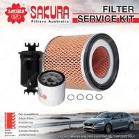 Sakura Oil Air Fuel Filter Service Kit for Daihatsu Feroza F310 1989-02/1995