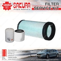 Sakura Oil Air Fuel Filter Service Kit for Hino Ranger 5 FC3J 11/1996-01/2003