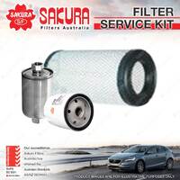 Sakura Oil Air Fuel Filter Service Kit for Holden Suburban 1500 FK1 02/1998-2001