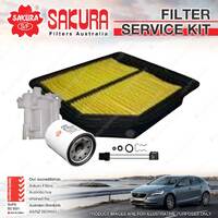 Sakura Oil Air Fuel Filter Service Kit for Honda Civic FK 2008-On