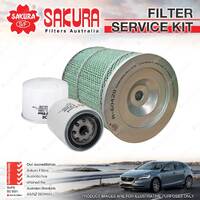 Sakura Oil Air Fuel Filter Service Kit for Isuzu Npr400 NPR59 1987-06/1996