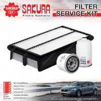 Sakura Oil Air Fuel Filter Service Kit for Kia Grand Carnival VQ 06/2011-On