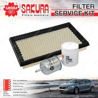 Sakura Oil Air Fuel Filter Service Kit for Nissan Exa KN12 1983-1986