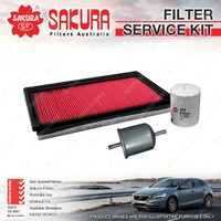 Sakura Oil Air Fuel Filter Service Kit for Nissan Maxima J30 12/1995-12/2003