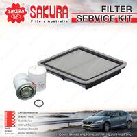 Sakura Oil Air Fuel Filter Service Kit for Subaru Outback BR 11/2009-On