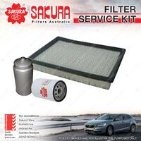 Sakura Oil Air Fuel Filter Service Kit for Jeep Cherokee KJ 01/2003-2008