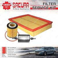 Sakura Oil Air Fuel Filter Service Kit for Holden Vectra JS JSII 2.5L 2.6L V6