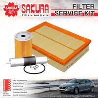 Sakura Oil Air Fuel Filter Service Kit for BMW 318i E46 1.9L 09/98-12/01