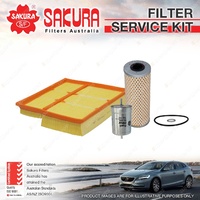 Sakura Oil Air Fuel Filter Service Kit for Mercedes Benz CLK230K C208 2.3L 97-03