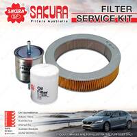 Sakura Oil Air Fuel Filter Service Kit for Holden Astra LB 1.5L 08/84-04/86