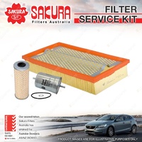 Sakura Oil Air Fuel Filter Service Kit for Mercedes Benz E230 W210 2.3L 96-98