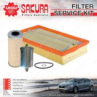 Sakura Oil Air Fuel Filter Service Kit for Ssangyong Korando 2.3L Musso 3.2L 601