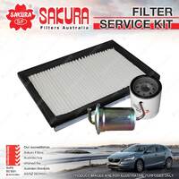 Sakura Oil Air Fuel Filter Service Kit for Kia Carnival Van KV KVII 2.5 V6 99-07