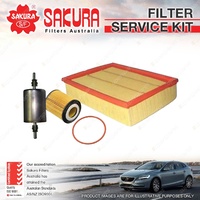 Sakura Oil Air Fuel Filter Service Kit for Holden Astra TS 1.8L 08/98-2004