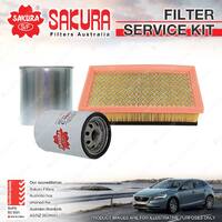 Sakura Oil Air Fuel Filter Service Kit for Jeep Cherokee XJ 2.5L CRD 09/97-08/01