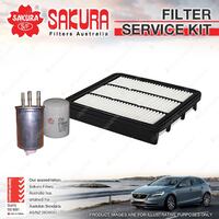 Sakura Oil Air Fuel Filter Service Kit for Hyundai Terracan HP 2.9L CRDi 05-08