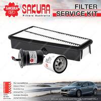 Sakura Oil Air Fuel Filter Service Kit for Toyota Landcruiser Prado GRJ120 4.0L