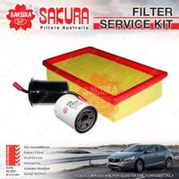 Sakura Oil Air Fuel Filter Service Kit for Ford Econovan JH 1.8 2.0L 4Cyl Petrol