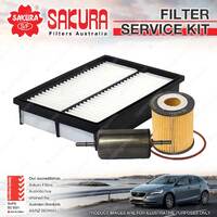 Sakura Oil Air Fuel Filter Service Kit for Mazda 3 BK 2.3L Petrol 01/04-05/09