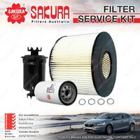 Sakura Oil Air Fuel Filter Service Kit for Toyota Supra MA61 2.8L 10/83-1986