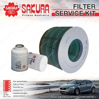 Sakura Oil Air Fuel Filter Service Kit for Toyota Landcruiser HDJ78 HDJ79 HDJ80