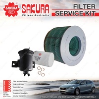 Sakura Oil Air Fuel Filter Service Kit for Toyota Landcruiser FZJ 70 75 80 92-99