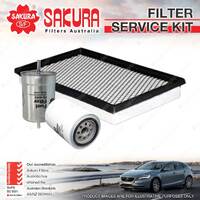 Sakura Oil Air Fuel Filter Service Kit for Holden Commodore VK 3.3L 6Cyl VL 5.0L