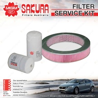 Sakura Oil Air Fuel Filter Service Kit for Nissan Patrol MQ 3.2L D 08/83-10/87