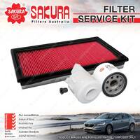 Sakura Oil Air Fuel Filter Service Kit for Nissan Pulsar N16 X-Trail T30 W/hole