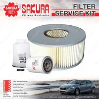 Sakura Oil Air Fuel Filter Service Kit for Ford Courier SGHW 2.2L Diesel 4Cyl