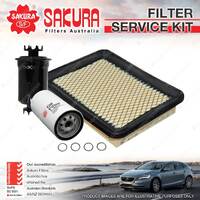 Sakura Oil Air Fuel Filter Service Kit for Toyota Cressida MX62 2.8L 10/83-10/85