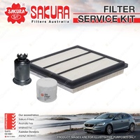 Sakura Oil Air Fuel Filter Service Kit for Mitsubishi Magna TR TS Verada KR KS