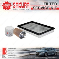 Sakura Oil Air Fuel Filter Service Kit for Ford Fairmont Falcon AU AUII AUIII V8